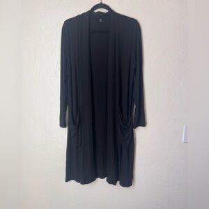 Eileen Fisher black duster cardigan size L